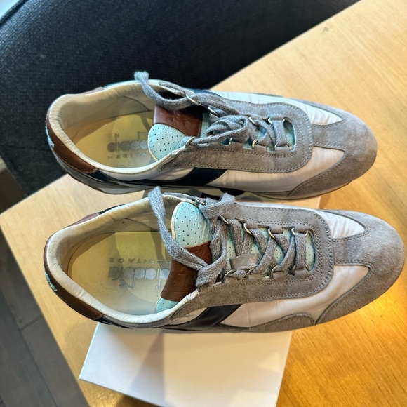 Diadora Heritage Equipe Ita Fair Aqua Made In Italy Vintage - Picture 2 of 5